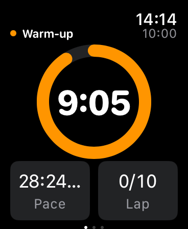 Interval Rush Apple Watch screen